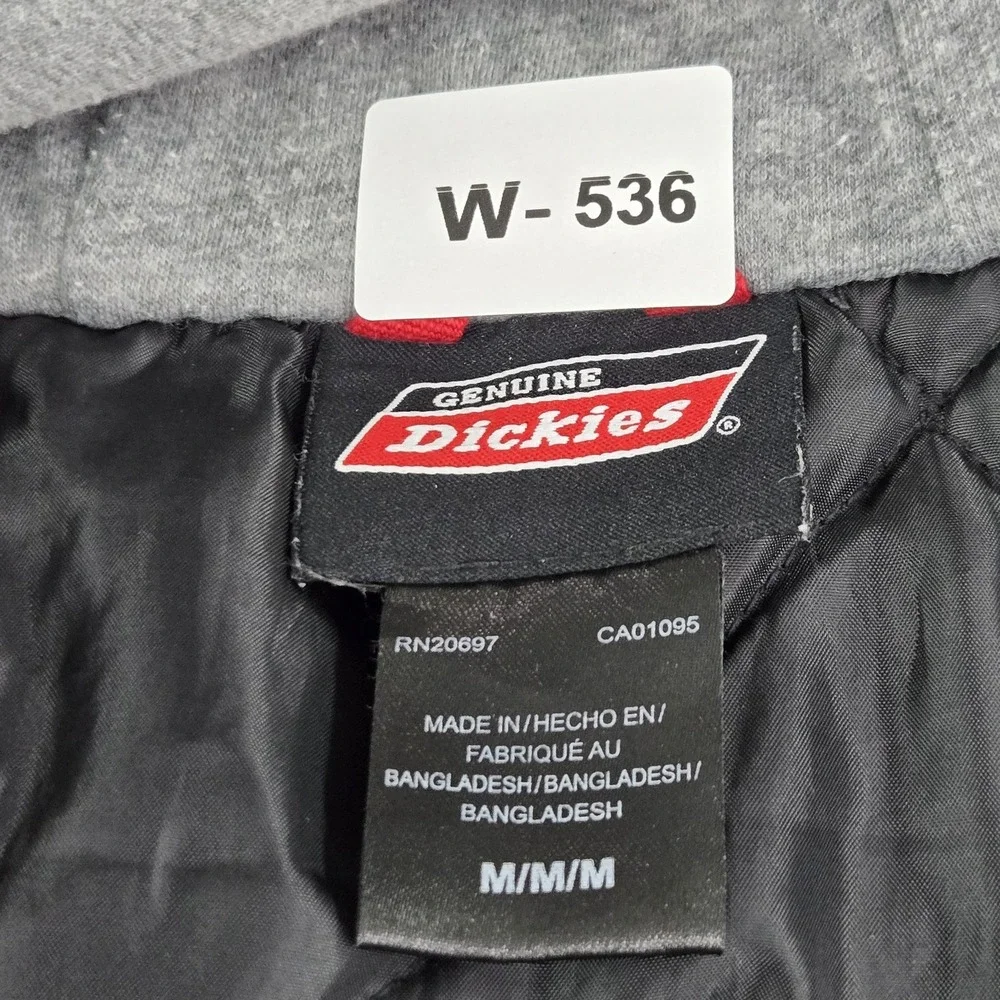 Dickies Men Jacket M Brown Work Water Repellent Duck Hooded Shirt Jacket